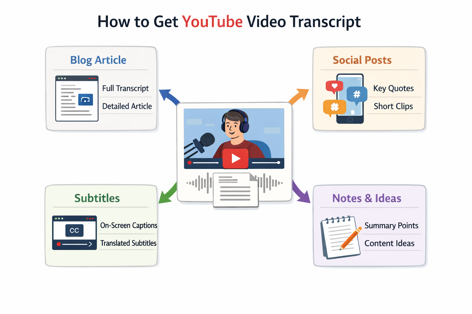 Screenshot showing a transcript editing tool with text formatting options